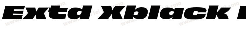 Extd Xblack Italic字体转换